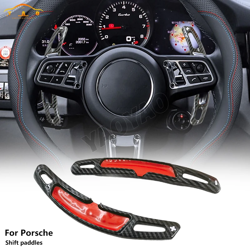 

ABS Steering Wheel DSG Extension Sticker For Porsche Macan Cayenne 911/718/918 Panamera a Shift Paddle Gear Extender Shifter