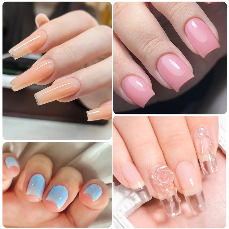 5/7 pçs extensão rápida gel unha polonês conjunto 20ml claro rosa macaron cor rápida construção uv gel verniz dedo estender manicure kit