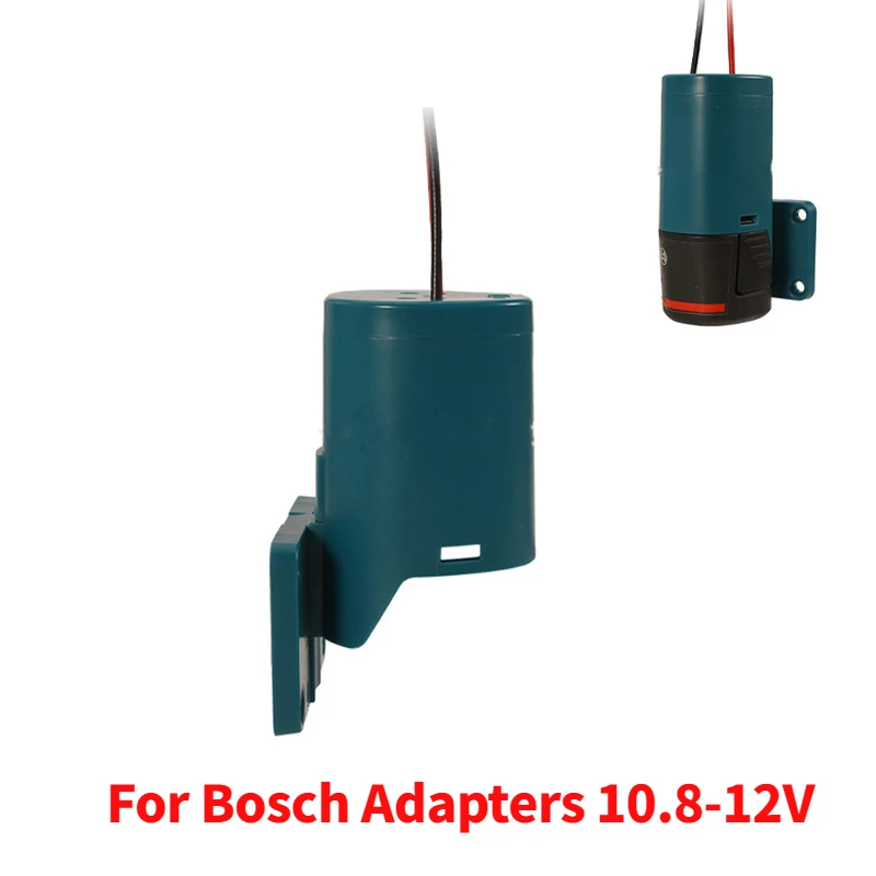 For Bosch Adapters 10.8V 12V Battery Power Connector Adapter Dock Holder 14AWG Wires Connectors Power DIY Blue Battery Adapter