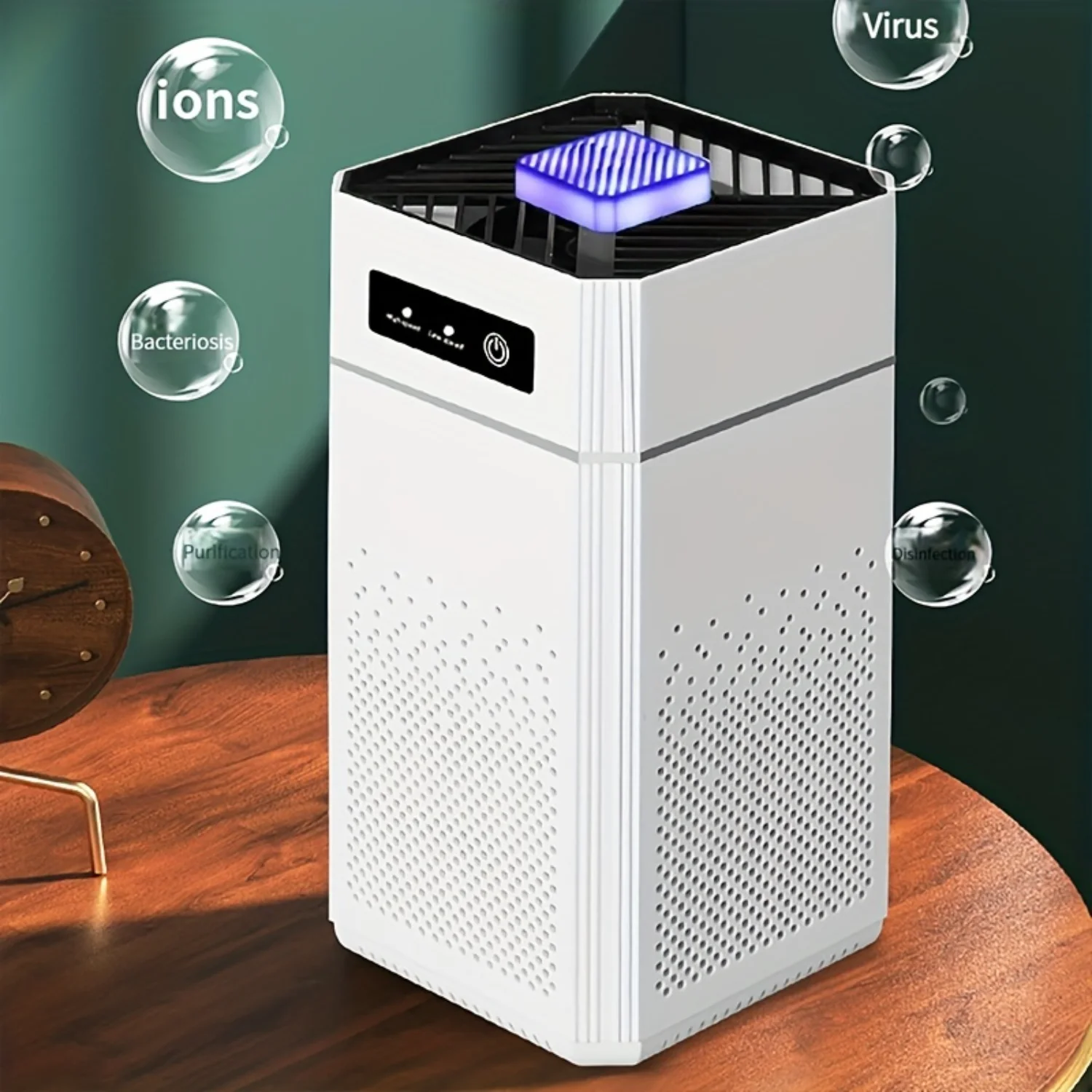 Compact Mini Air Purifier with Advanced Negative Ion Technology - Powerful Formaldehyde and Toxin Eliminator for Fresh and Clean