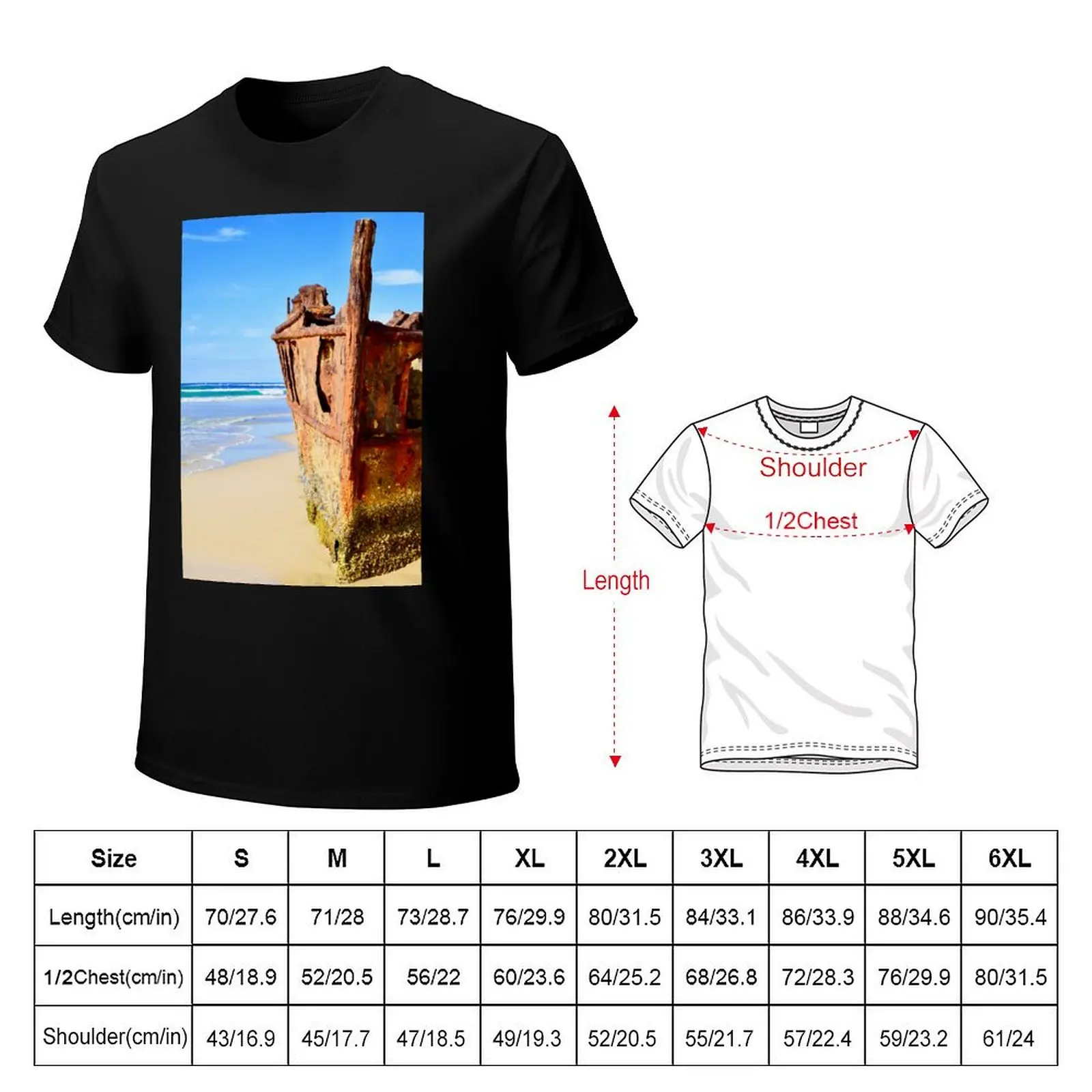 Ship Wreck T-Shirt t shirts for man graphic funny T-Shirt