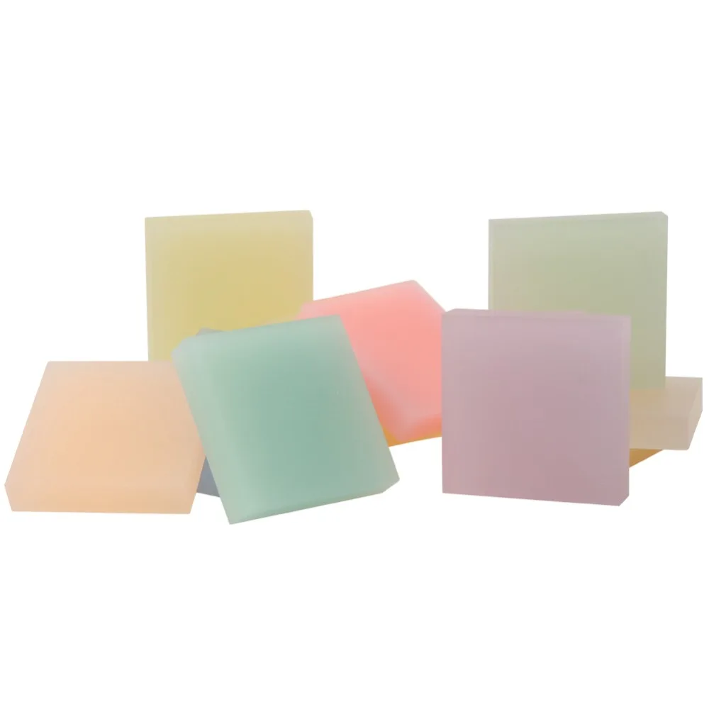 12pcs Semi Transparent Rubber Carving Blocks 12 Colors PVC Engraving Rubber Block 5x5x1cm Durable Rubber Stamp Blocks