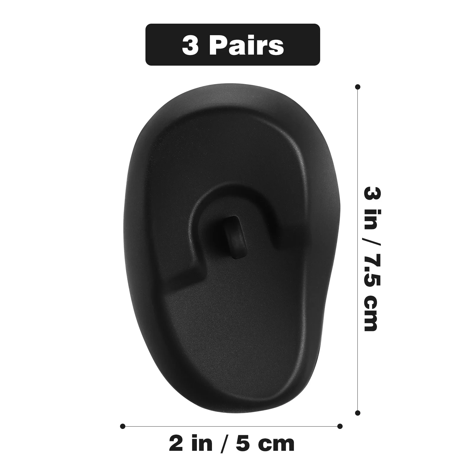 3 أزواج من أغطية الأذن المصنوعة من السيليكون لتصفيف الشعر، واقيات الأذن للاستخدام الاحترافي، مستلزمات صالونات الاستحمام المريحة والمرنة