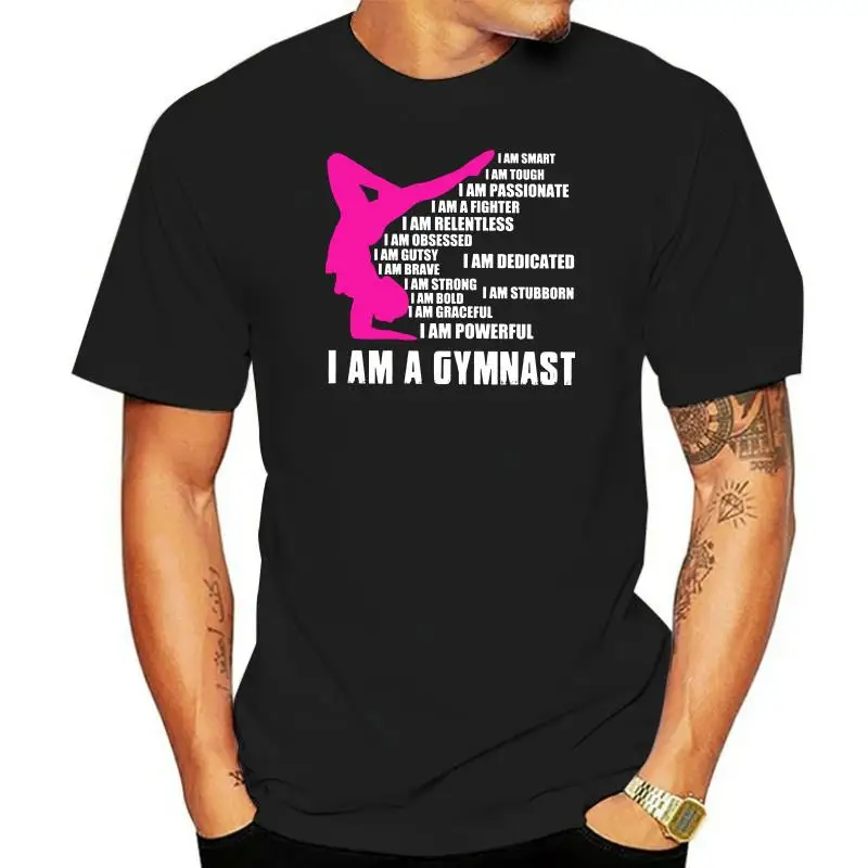 Pride I Am A Gymnast Tees Shirt Men's 6XL Short Sleeves Yellow O Neck T Shirt