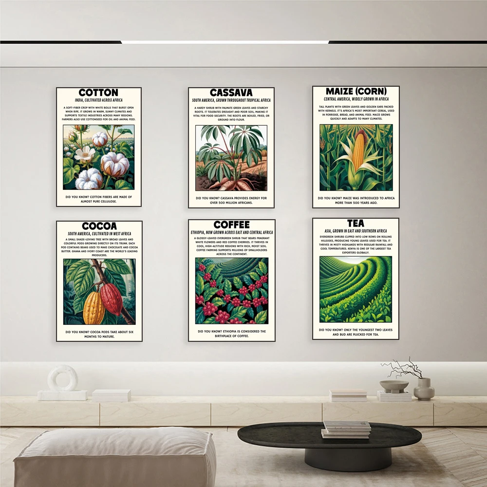 Stampe di piante africane, man - Coffee Tea Poster recensione e prezzo