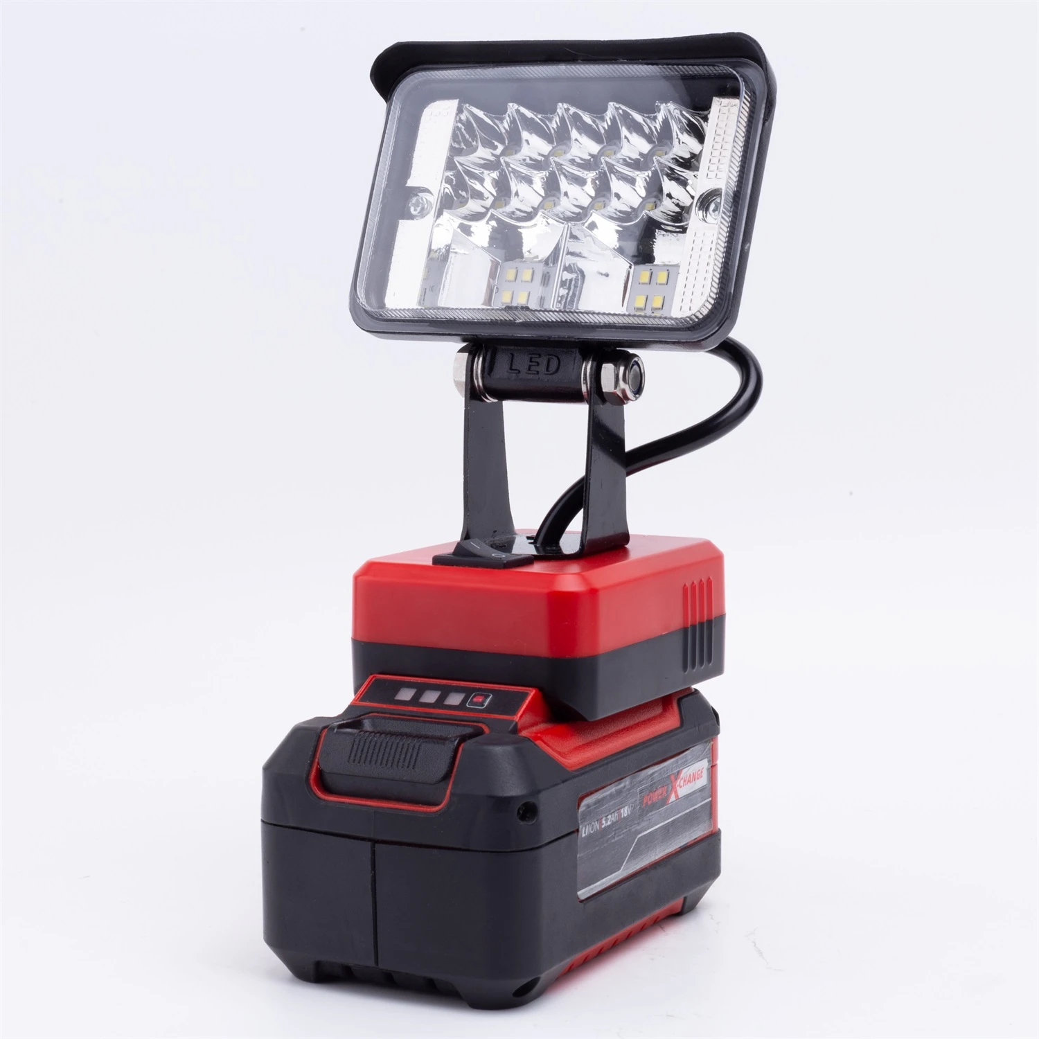 

Portable Tool Light Used for Einhell/X-Change/Ozito18v Li-ion Battery with USB Cordless LED 12W Construction Work Light