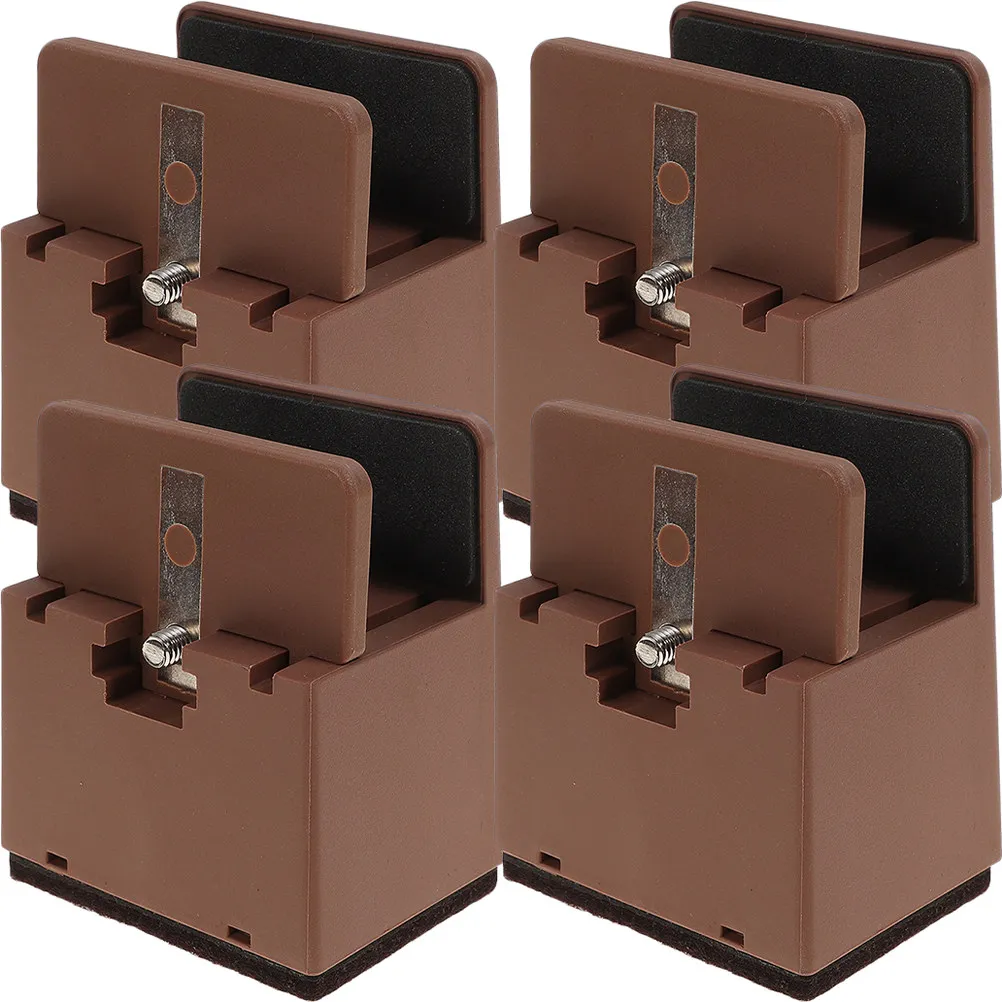 4Pcs Heavy Duty Adjustable Furniture Risers 10-37Mm Silent Wear Resistant Bed Desk Table Leg Lifters for Storage Cleaning Space