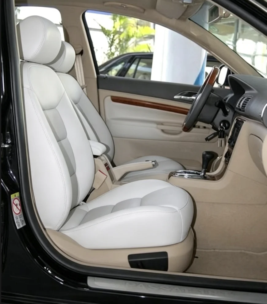 Für Passat B5 2000~2004 Maßgefertigte Autositzbezüge Luxuriöses Nappaleder 100% Passgenau Innenausstattung 360 ° Vollständige Abdeckung – Detail 8