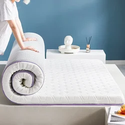 Matelas en Latex Naturel Pliable Épais pour Lit Double et Simple, Polymère, Dortoir, Hôtel, Chambre à Coucher, Meubles de Maison