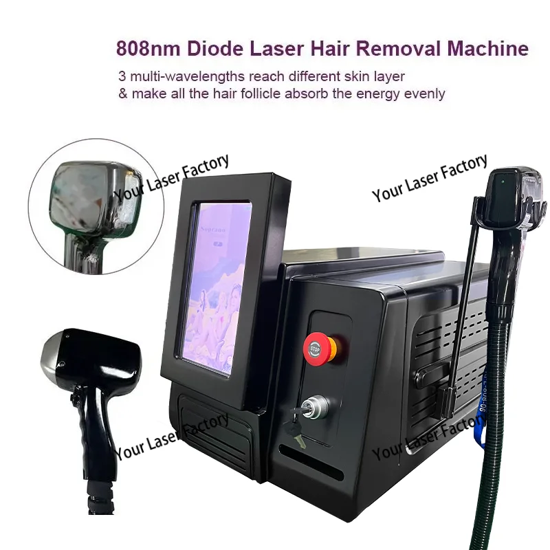 

808nm Diode Laser Hair Removal Machine 3000w Depilation Equipment Three Wavelengths Ice Titanium Device Professional For Salon