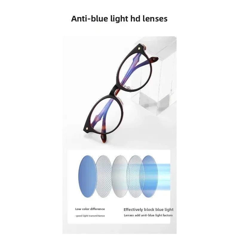 New High Quality Fashion Retro Anti Blue Light Women's Sunglasses Flat Mirror Luxury Brand Designer Men's Punk Trendy Glasses