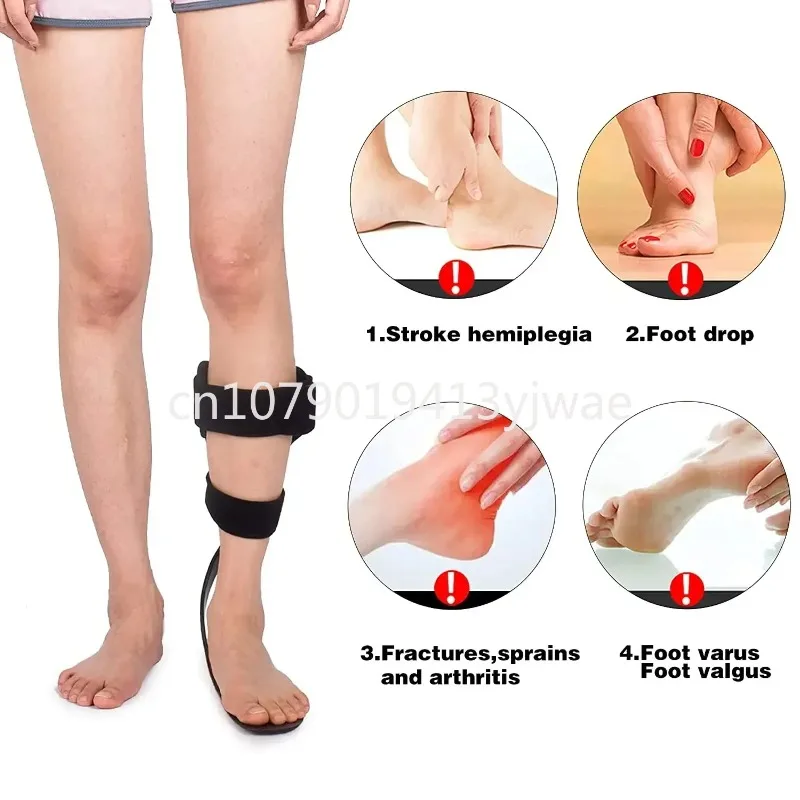 Orthotics Aluminum Fixation Carbon Fiber Ankle Foot Orthosis AFO Foot Drop Brace Support for Men Women Stroke