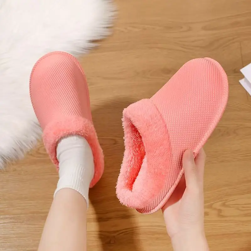 

Winter Autumn Women's Home-use Indoor Cotton Slippers With Added Padding Warmth Comfort Well Pair Cotton Shoes Suitable Couples