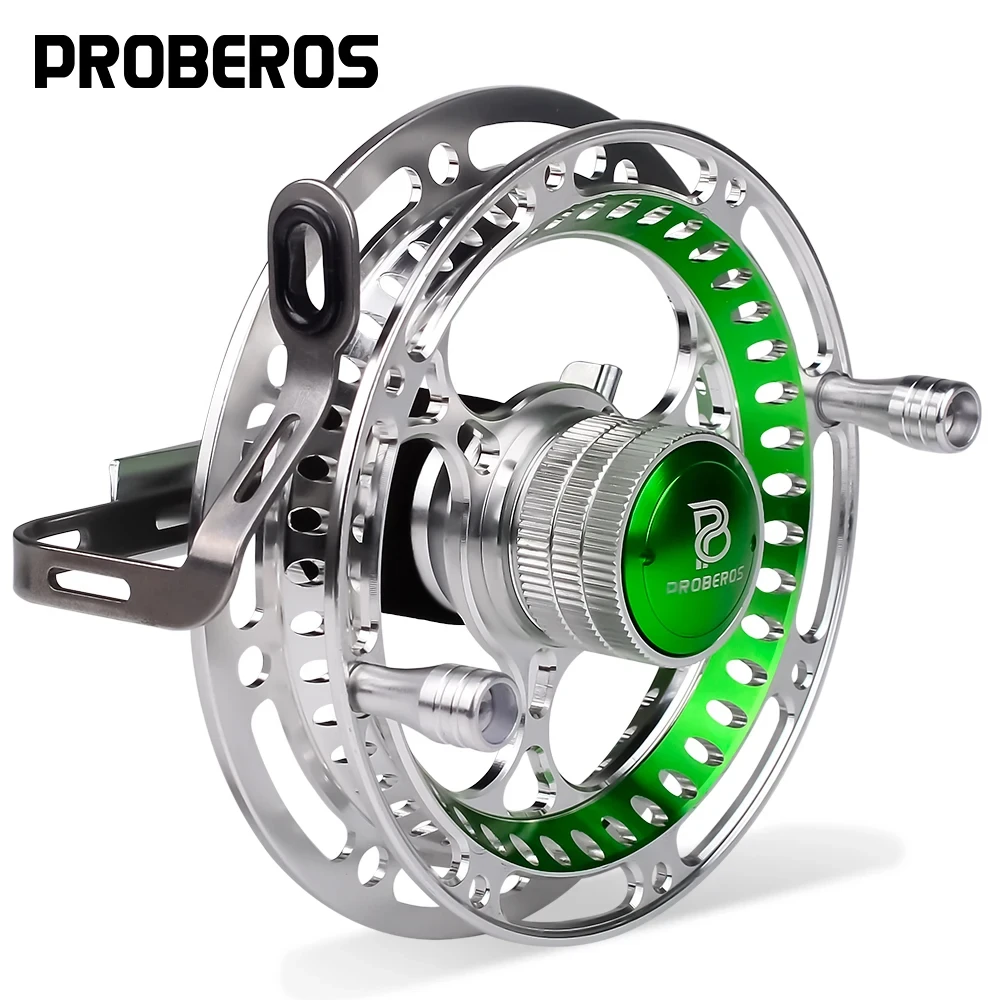 PROBEROS 2+1BB Fly Fishing Wheel Ultra Light Grain Reel Aluminum Alloy Body CNC Machine Left&Right Handle Reel Smoothly Pesca