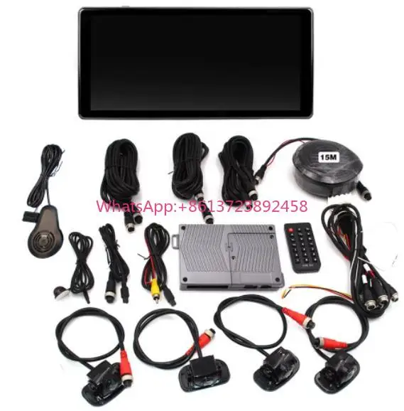 10.1Inch AI Panoramic AHD 3D 360 Degree Multi View Switch High-Definition Image Touch Screen 360 View Car Safety System