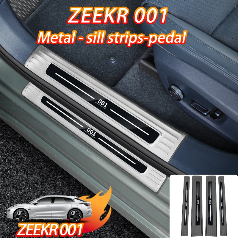 

ZEEKR 001 sill strip special stainless steel welcome protection strip pedal anti-scratch modified auto accessories