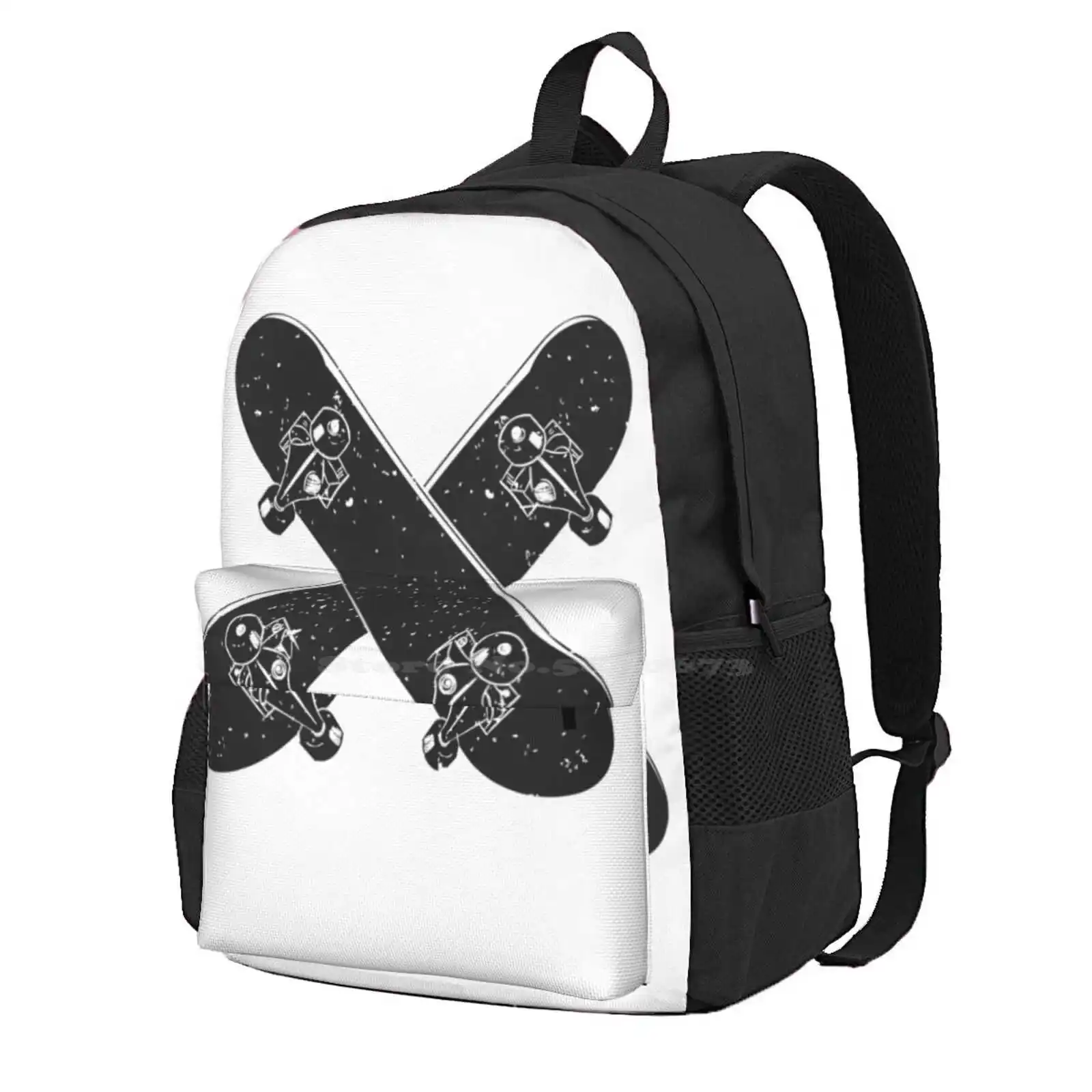 Skateboard X Hot Sale Schoolbag Backpack Fashion Bags Skateboarding Deck Extreme Sports Hand Drawn Graphic