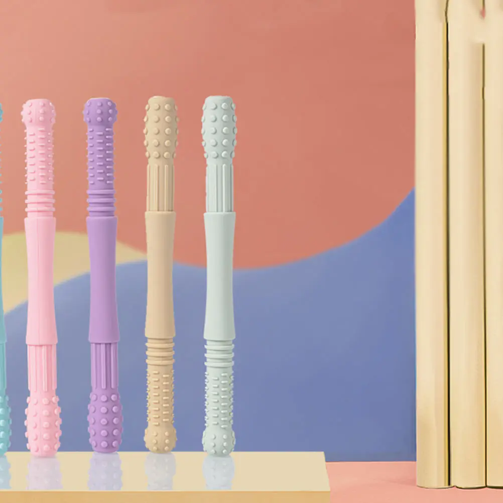 

1 set 1 Set Silicone Teething Tube For Baby Teether Tubes Baby Chewing Infant Molar Relief For Teething Gum Drooling