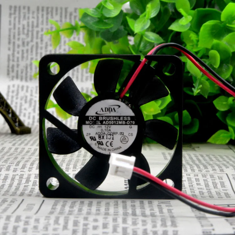 

50mm 5cm Fan For Adda AD5012MB-D70 12V 0.10a Dual Ball Ball Bearing 2-Wire Silent Cooling Fan