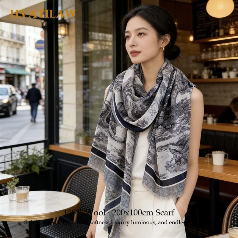 

New Luxury 100% Wool Scarf Ultra Soft Tassel Fringe Evening Wrap Designer Neckwear Premium Winter Warm Shoulder Pashmina Poncho
