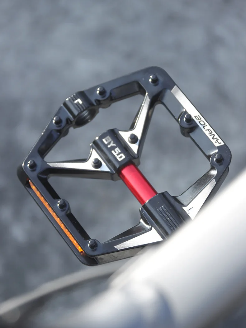 Bolany Aluminium-Fahrradpedale DU Doppelkugellager Fahrradpedal Reflektor Mountainbike Rennradpedale MTB Plattformpedale Aluminium – Detail 3