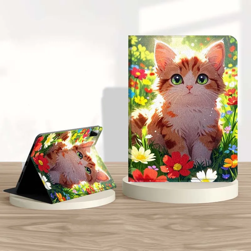 

Beautiful Flower Cat Tablet Case For Xiaomi Redmi Mi Pad 4 5 6 6s 7 7s SE Pro 2 11 Plus Max 12.4 11.2 12.5 8.7 inch