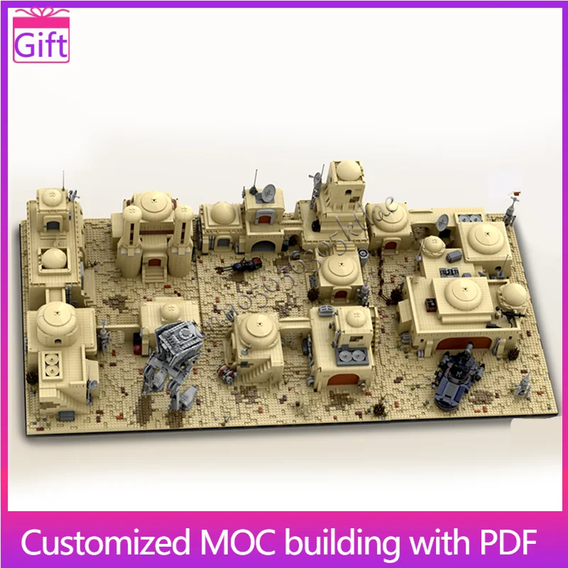 

11863 шт., хит продаж, модель городской сцены, планета пустыни, модульные строительные блоки, детская сборка, дисплей, игрушки, фестиваль, подарок-сюрприз