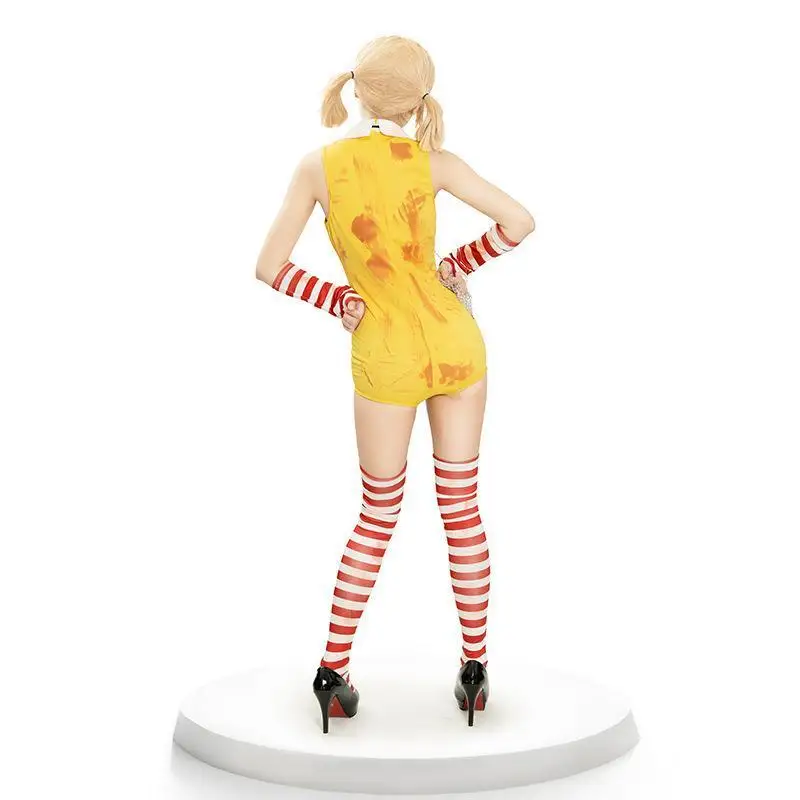 Giallo Clown Girl Stage Par Tutina Cosplay Gioco di ruolo Set completo loween Costume Faion da donna nuovo arrivo Materiale PU