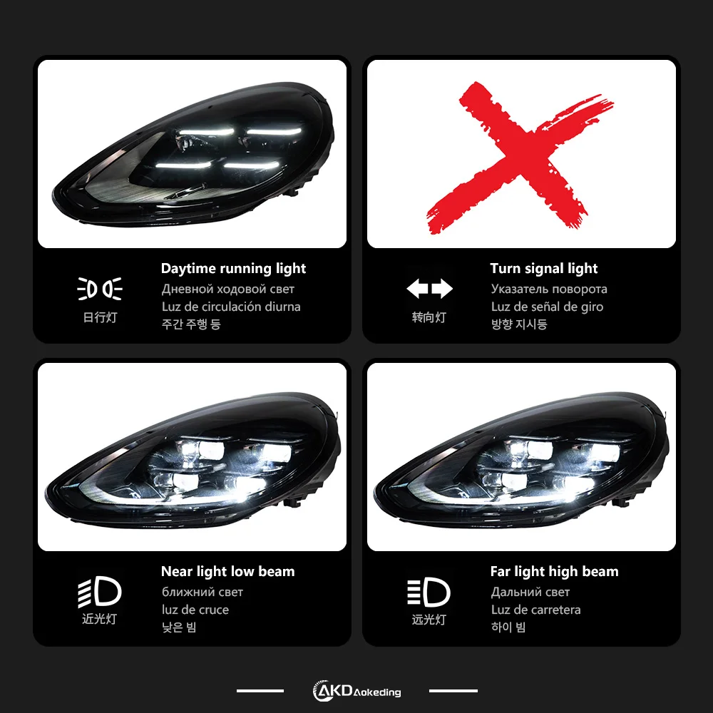 Head Light For Porsche Panamera 970 2010-2017 971 Автомобильные Товары Head Lamp Hella 12V H7 Led Lights Car