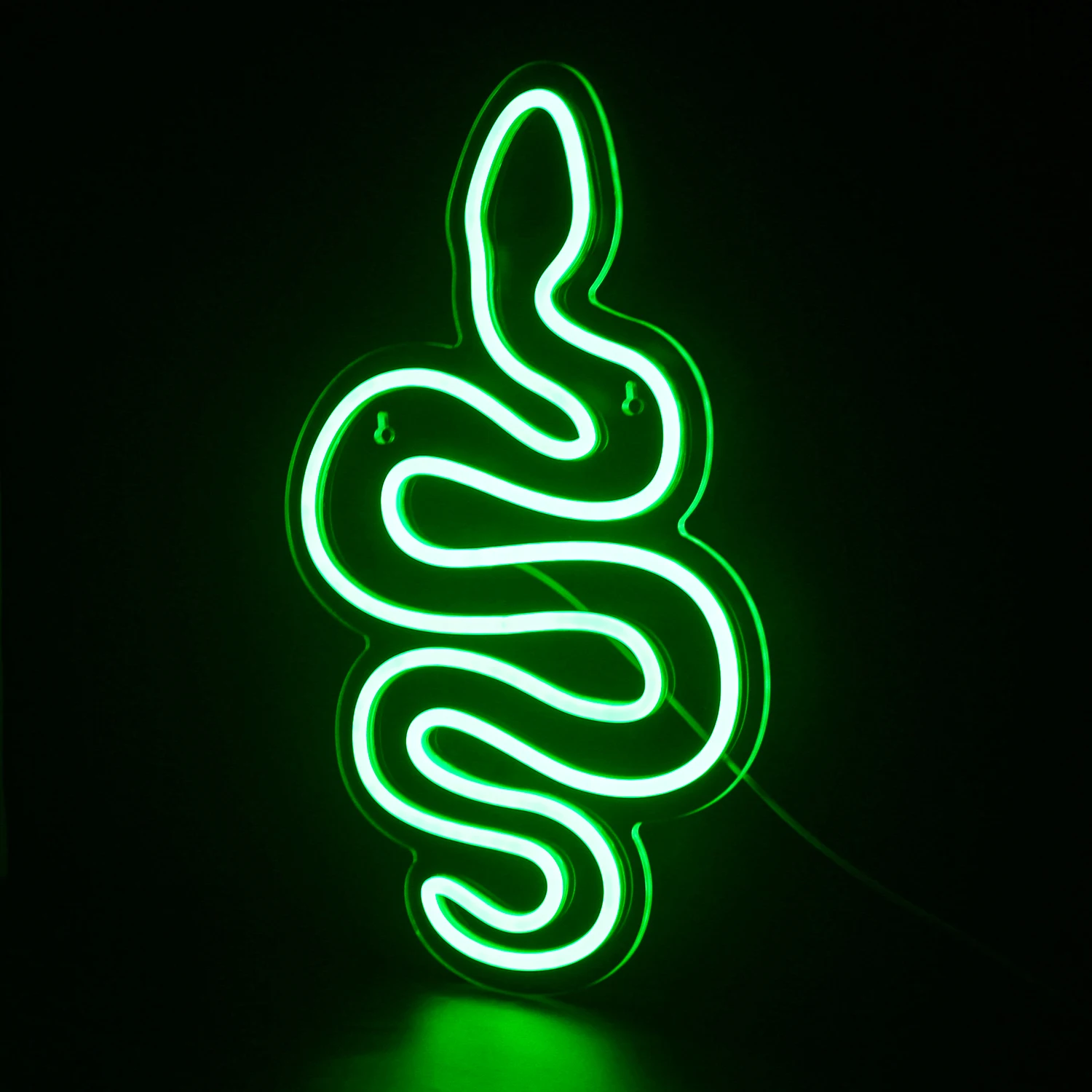 Letrero de neón verde The snake, luz LED, estética, dormitorio, fiesta, arte, aniversario, animal, personalizado, decoración de pared, lámpara