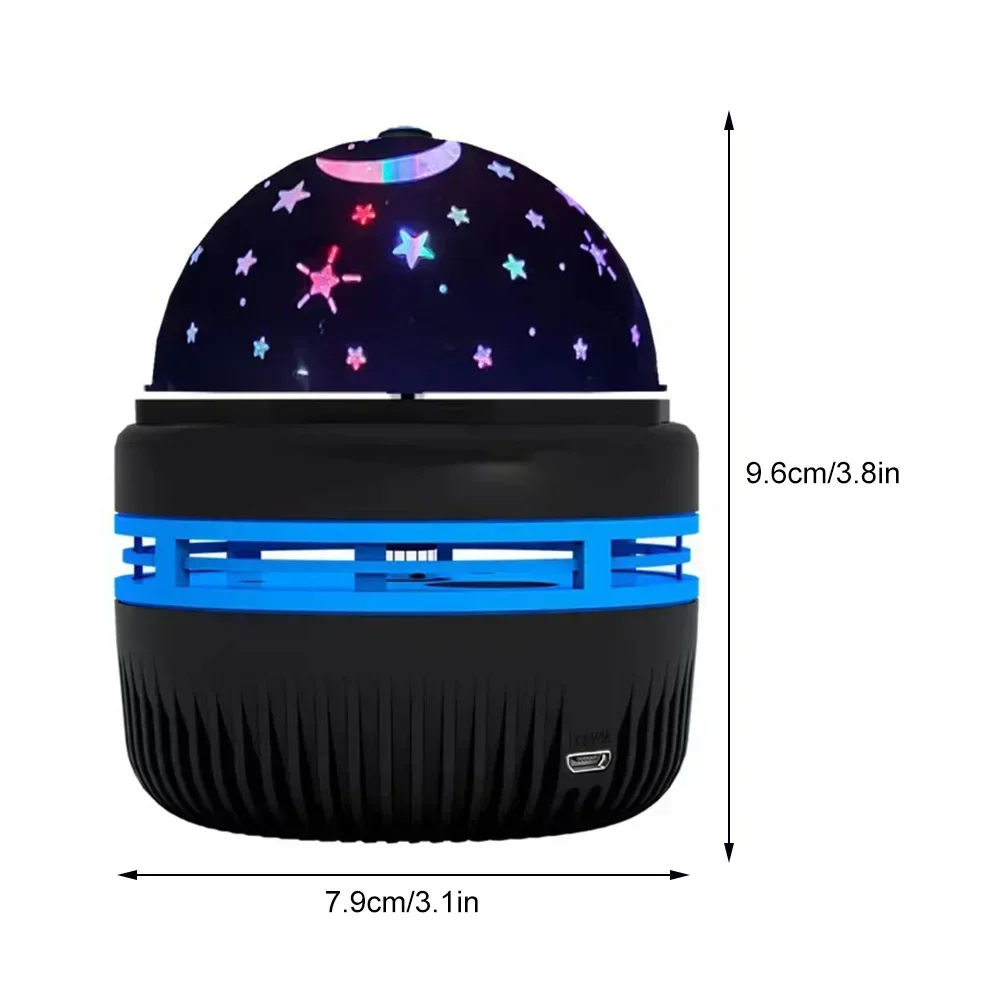LED Starry Sky Projector Light with Remote Control USB Colorful Christmas Night Light for Magic Ball Stage KTV Room Decorations