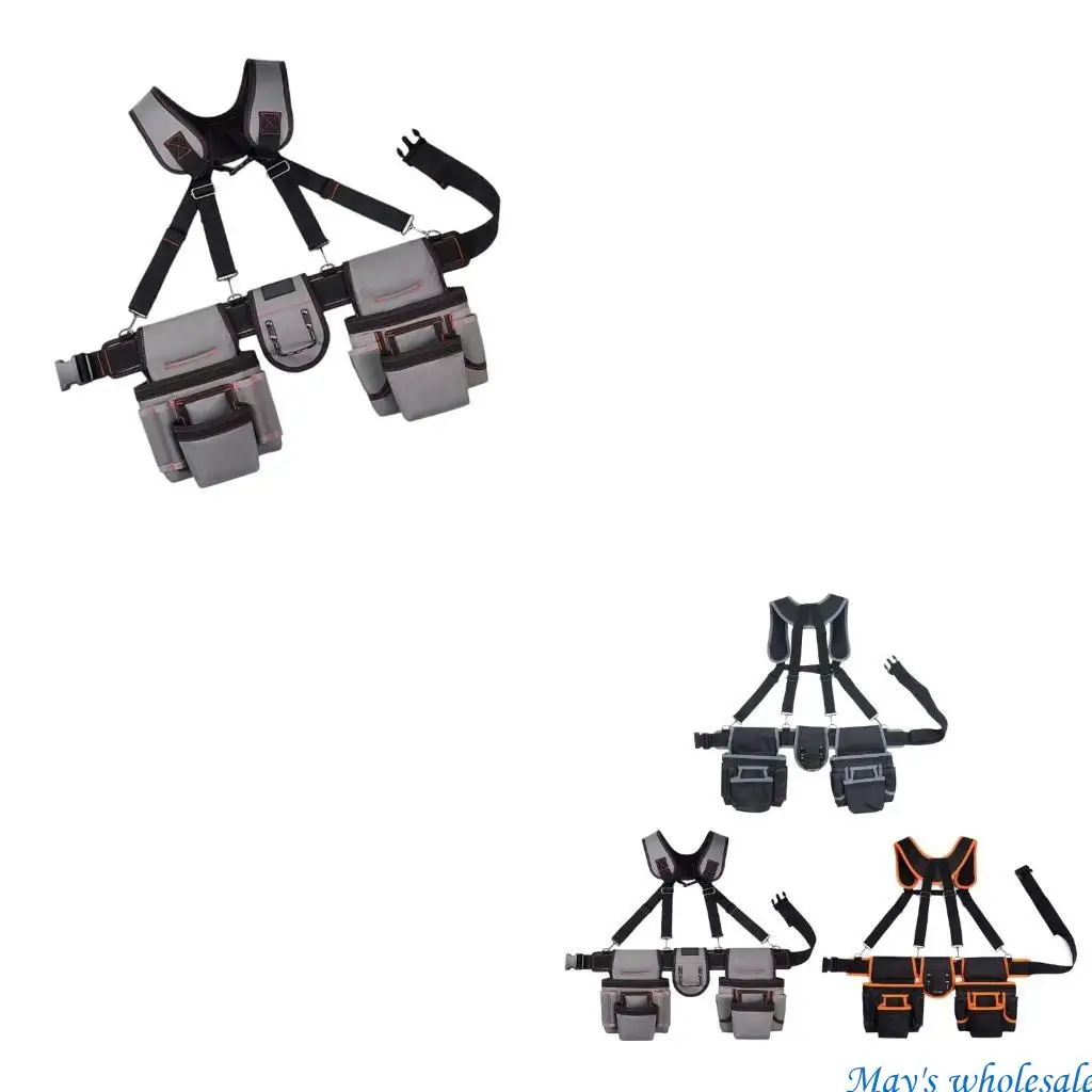 

Professional Construction Tool Belt With Multi Pockets Adjustable Shoulder Strap 448A
