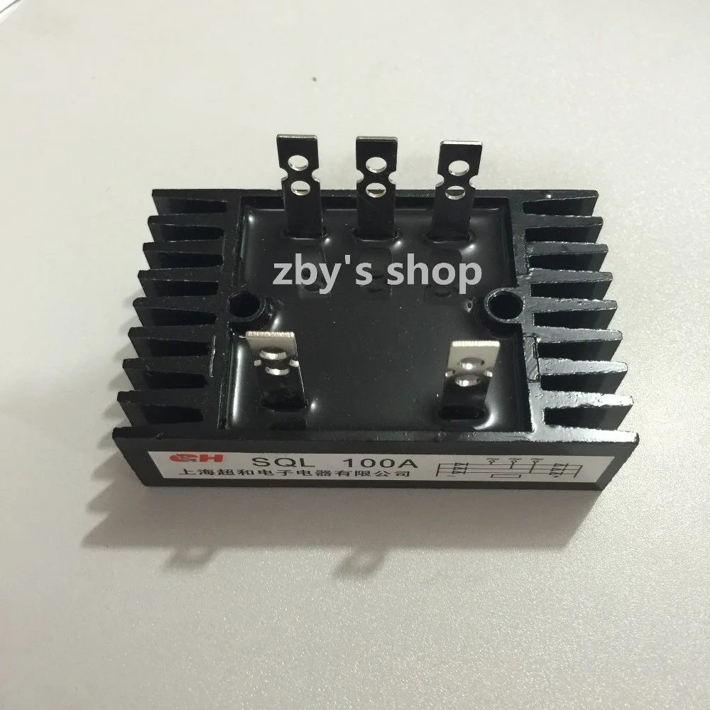 SQL-100A Amp 1000V 1200V Heatsink Shape 3 Phase Diode Metal Case Bridge Rectifier