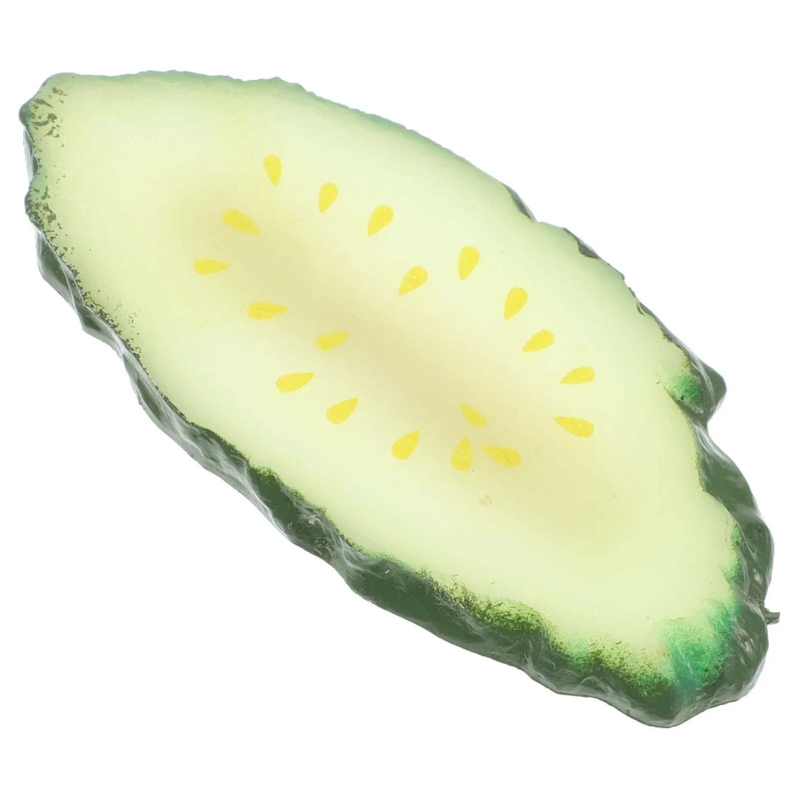 Quirky Cucumber Slice Hair Clip Resin Fake Food Hair Barrette for Women Students Portable Strong Grip Fun Daily Party