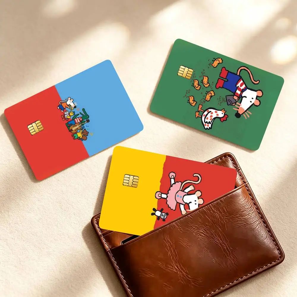 M-Maisy Mouse Picture Book Cartoon Credit Card HD Stickers Small Chip Waterproof Sticker Game Card Decal Gift