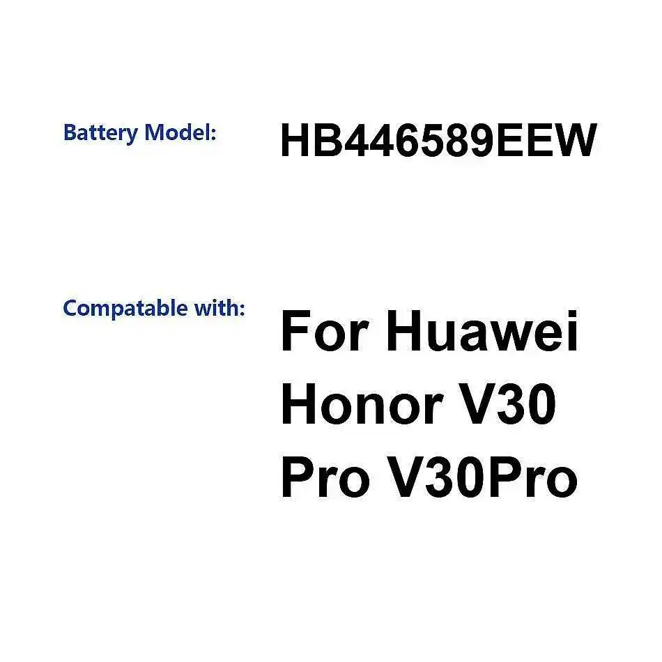 

Mobile Phone Battery 4100Mah Reliable Replacement For Huawei Honor V30 Pro V30pro HB446589EEW