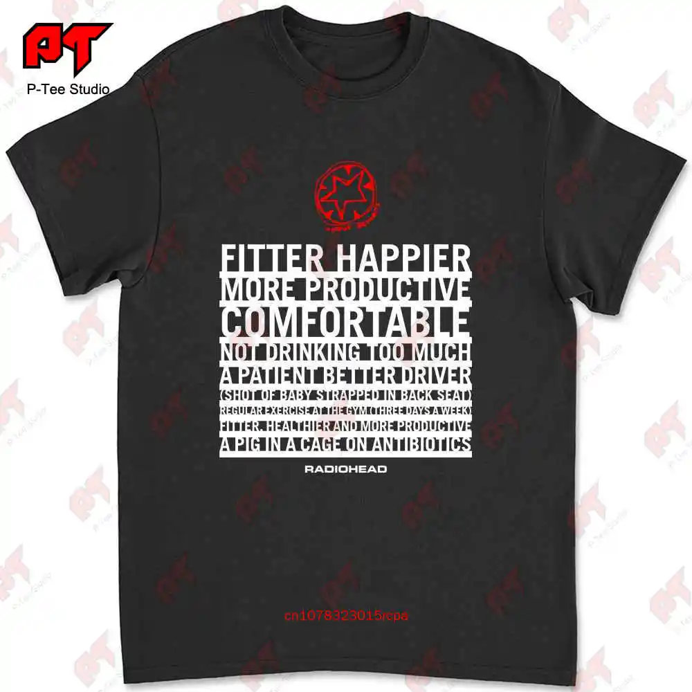 Radiohead Fitter Happier T-shirt 3J6Y