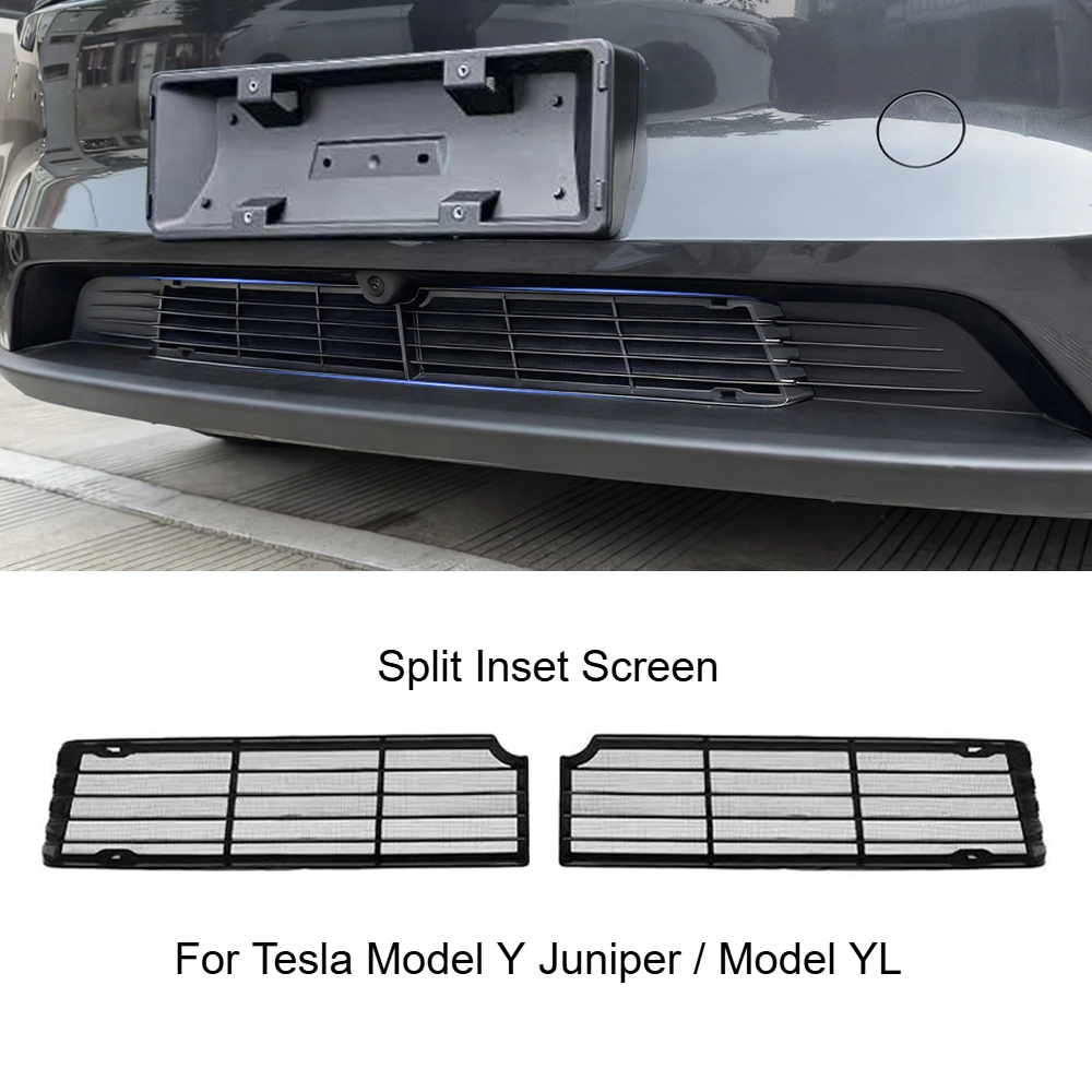 Insect Screen for Tesla Model Y Juniper 6-Seater ModelYL Split Mini Style Easy Install Front Bumper Bug Screen Grill Mesh