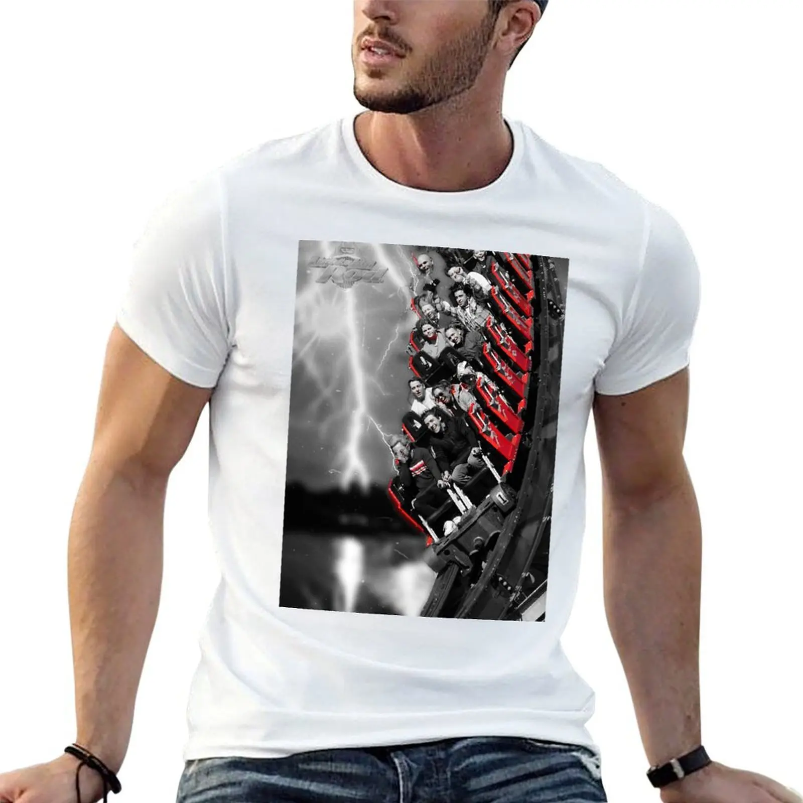 

Lightning Rod @ Dollywood, Custom Photographic Image T-Shirt man t shirts graphic T-Shirt