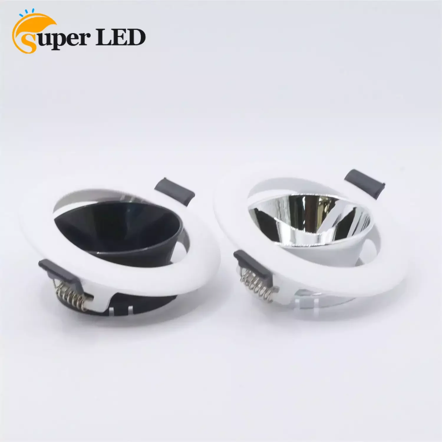 Modern LED Surface Eyeball Downlight Round Silver/Black Anti-Glare Frame Down Light Ceiling Lights Lighting Lamp Siling