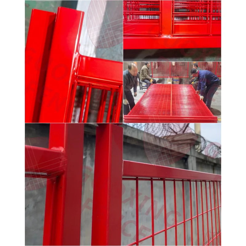 مخصص. الثقيلة المجلفن سلك ملحوم في الهواء الطلق المحمولة Ca الحدث المعادن 6x10 كندا لوحة السياج المؤقت موقع البناء