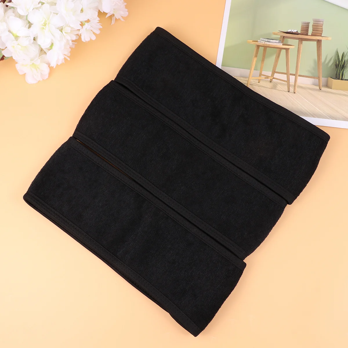 

3Pcs Hair Band Headbands Adjustable Simple Design for Washing Face Makeup Removal Bath Sports Women Girls Black Comfortable
