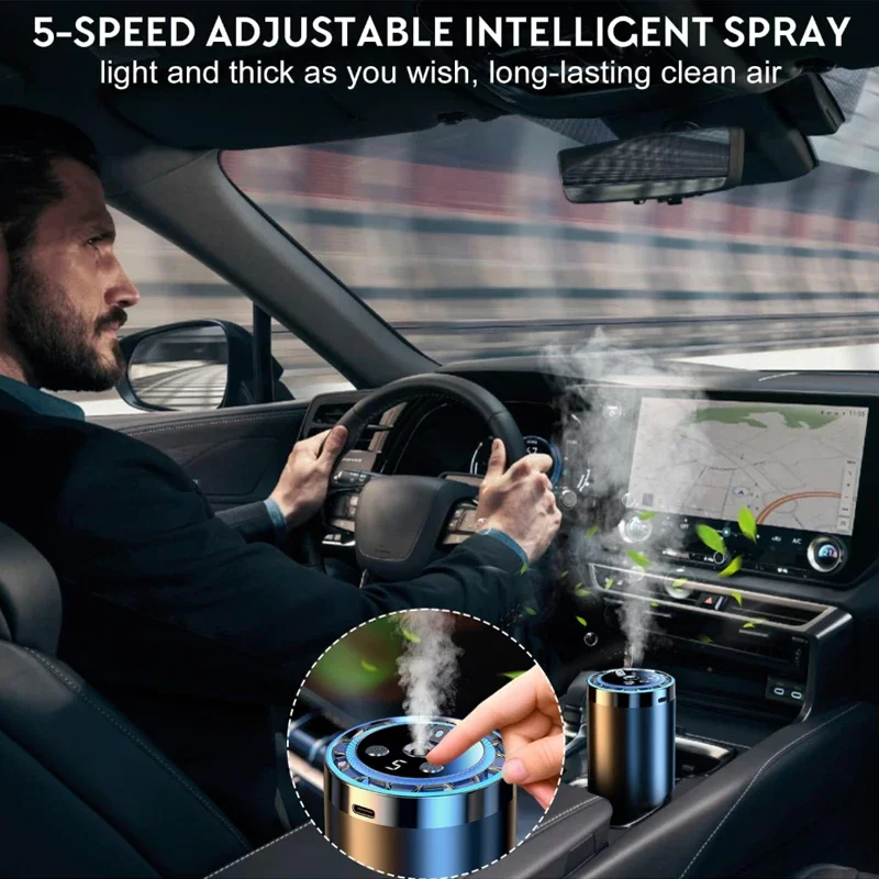 5 Modes Adjustable Smart Car Air Freshener Car Smell Air Freshener Automatic Car Scent Starry Sky Ceiling Ambient Light