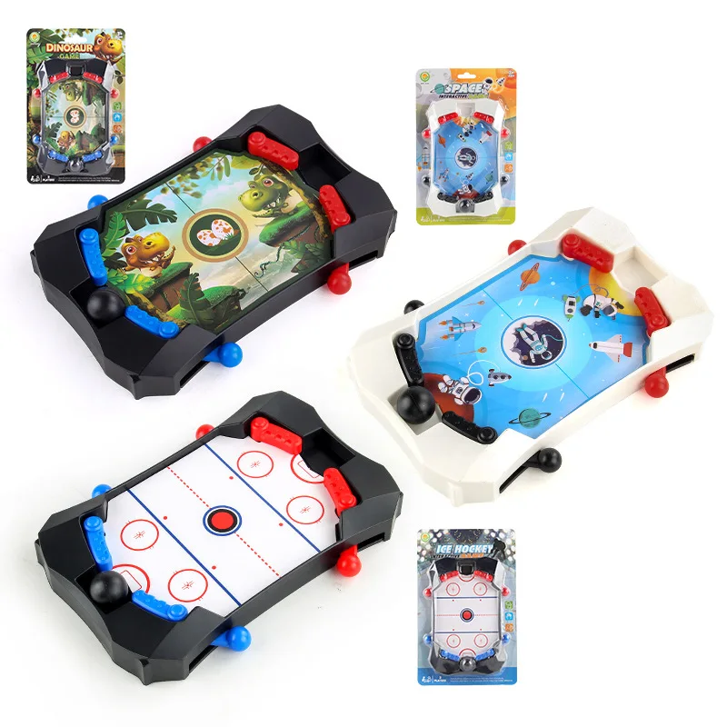 

New Children's Bumper Ball Creative Ejection Chess Dinosaur Space Ice Hockey Pinball Tabletop Game Interactive Leisure Toys