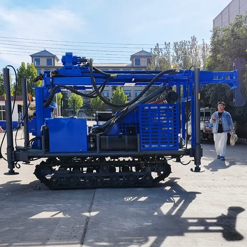 Customized Portable Hydraulic Gearbox 280m Deep Well Geotechnical Drill Machine Rotary Water Well Drilling Rigs JDL280 Crawler D