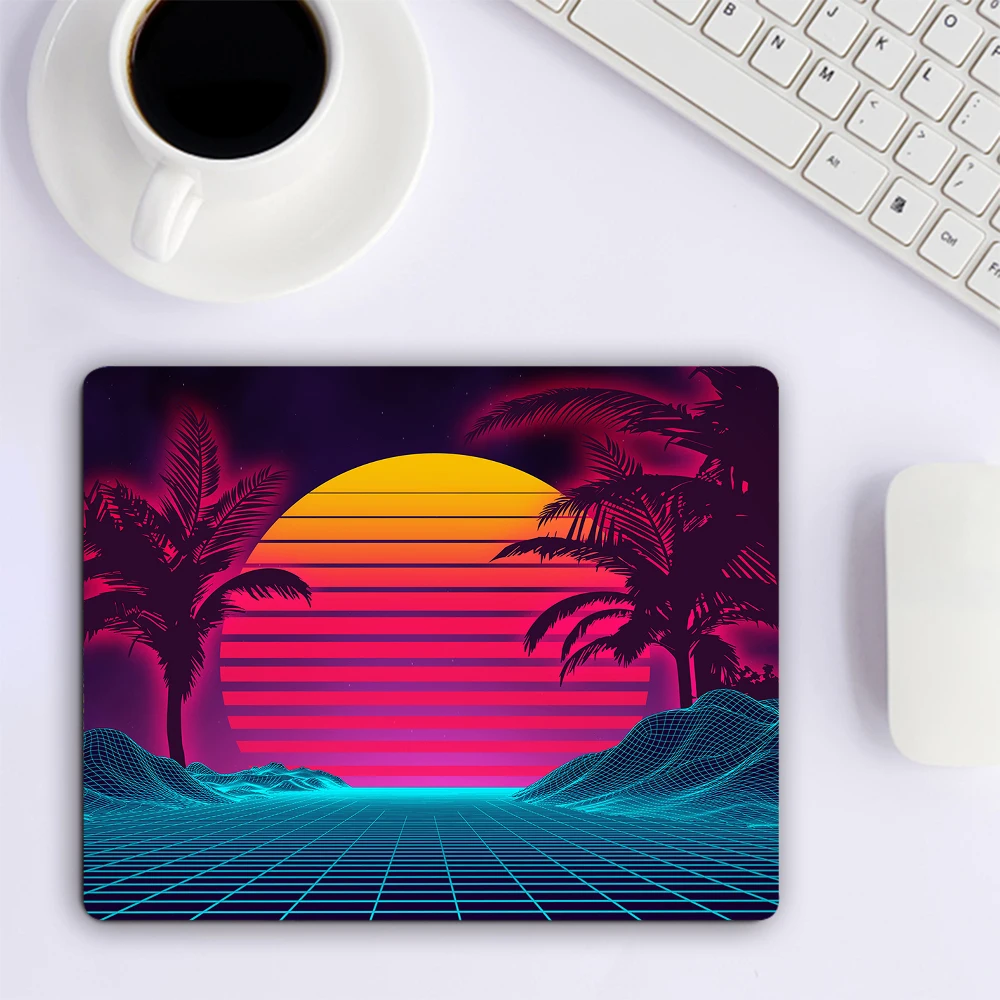 Summer Beach Palm Tree Small Mouse Pad Computer Gaming Accessories Keyboard Mouse Mat Desk Pad PC Gamer Mousepad Laptop Mausepad