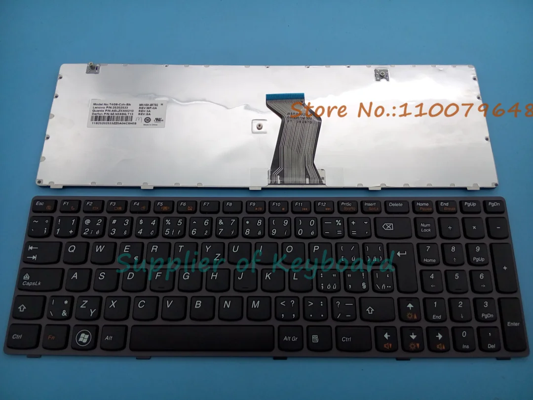 

Original New Czech/Slovakian Keyboard For Lenovo G580 Z580 Z585 V580 G580A V580A Z580A G585 G585A Black Frame