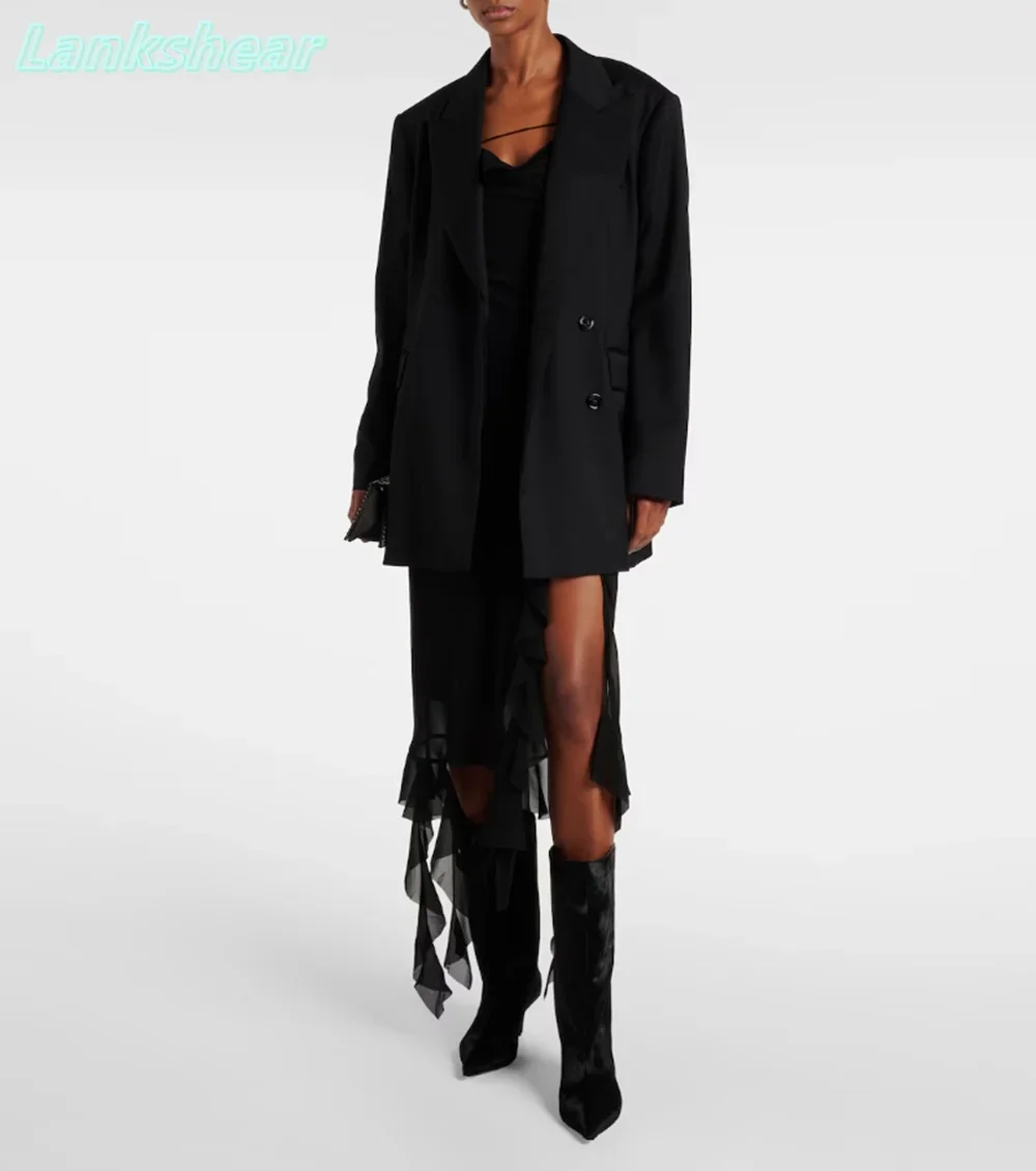 

Сапоги до середины икры с черными волосами и острым носком, женские туфли на тонком высоком каблуке-шпильке, сексуальные слипоны для девочек, роскошные новые поступления 2025, вечерние