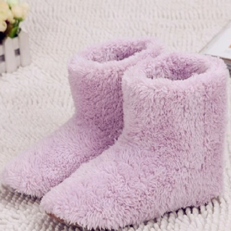 Pantoufle électrique chauffante en peluche, chargement USB, chaussures de pied plus chaudes, chaussures de coeur lavables métropolitaines, convient aux pieds, durable, TAN35-39