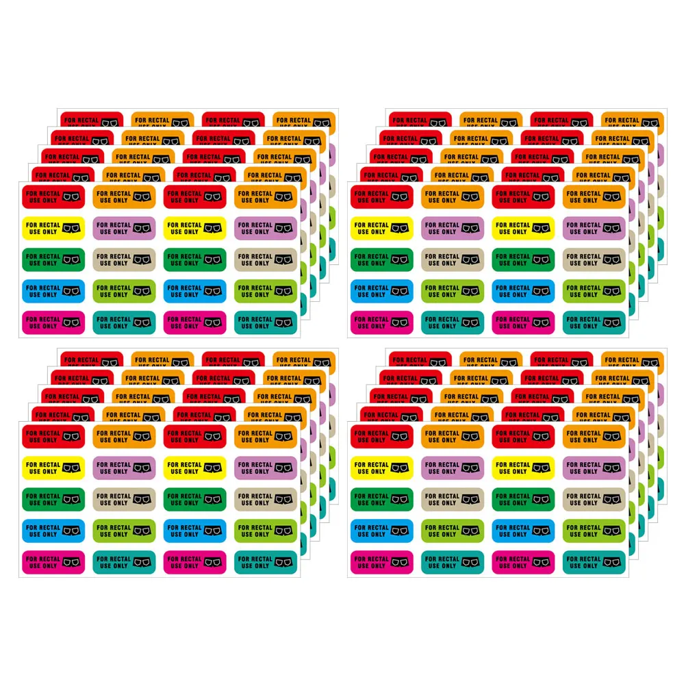 

20 Sheets Funny Rectal Use Only Adhesive Party Decoration Doorplate Laptop Suitcase Stickers For Adults Men Halloween Diy Self